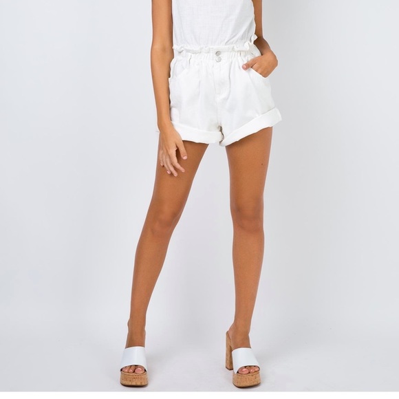 shipwreck paperbag denim shorts